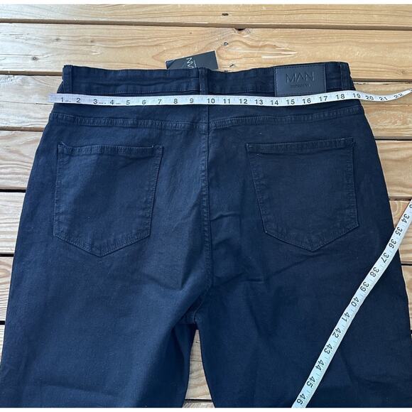 NWT Boohoo Man Tall Super Skinny Stretch Jeans Size 40x34 Men’s Black - Picture 9 of 10